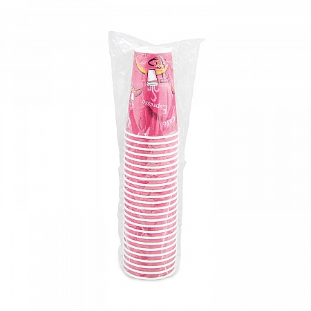 Paper Hot Drink Cups in Bistro Design, 16 oz, Maroon, 300/Carton (OF16BI0041)