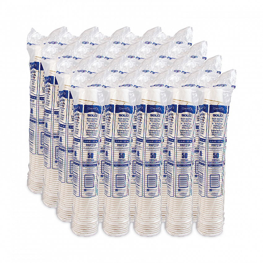 Double Sided Poly Paper Cold Cups, 21 oz, Symphony Design, 50/Pack, 20 Packs/Carton (RNP21PSYM)