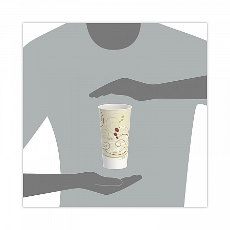 Double Sided Poly Paper Cold Cups, 21 oz, Symphony Design, 50/Pack, 20 Packs/Carton (RNP21PSYM)