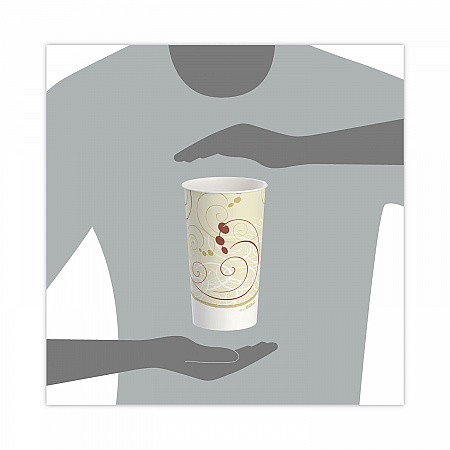 Double Sided Poly Paper Cold Cups, 44 oz, Symphony Design, 40/Pack, 12 Packs/Carton (TPH445PSYM)