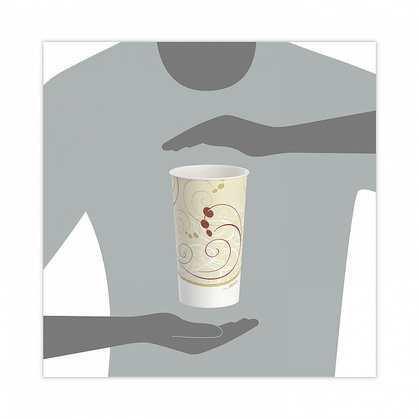 Double Sided Poly Paper Cold Cups, 44 oz, Symphony Design, 40/Pack, 12 Packs/Carton (TPH445PSYM)