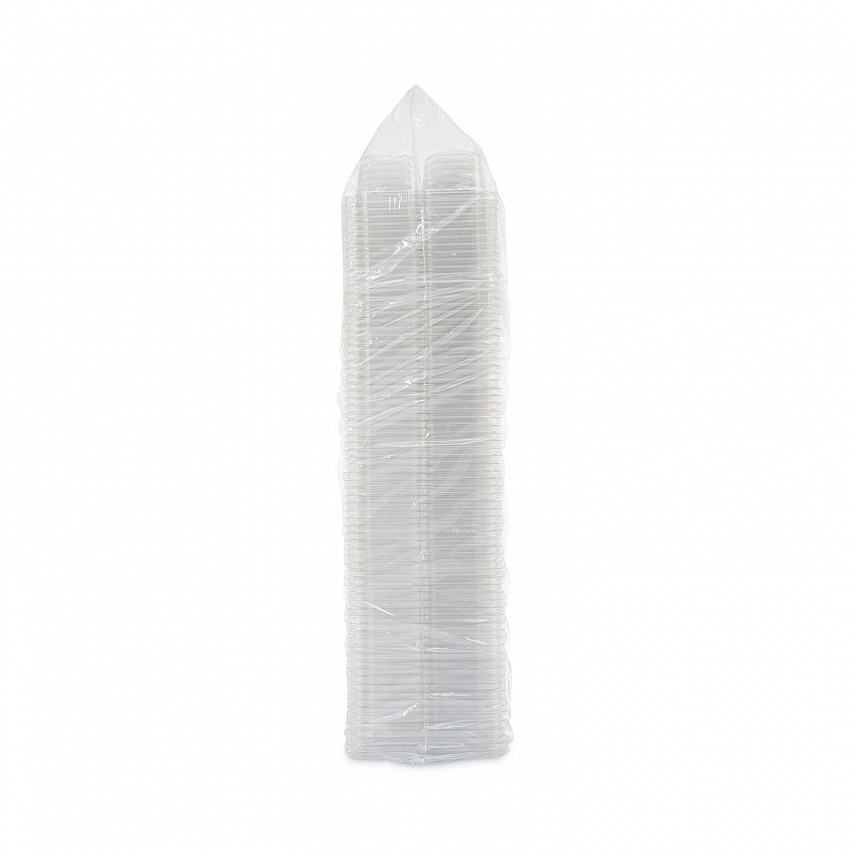 TamperGuard Snack Boxes, 3 Compartments, 6.3 x 6.3 x 2.1, Clear, Plastic, 300/Carton (SBTG3)