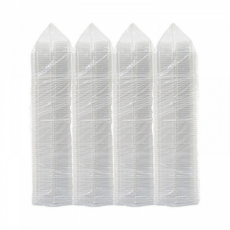 TamperGuard Snack Boxes, 3 Compartments, 6.3 x 6.3 x 2.1, Clear, Plastic, 300/Carton (SBTG3)