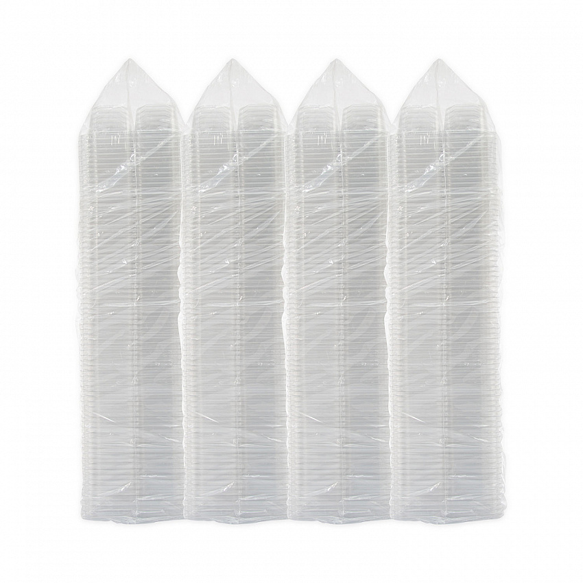 TamperGuard Snack Boxes, 3 Compartments, 6.3 x 6.3 x 2.1, Clear, Plastic, 300/Carton (SBTG3)