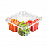 TamperGuard Snack Boxes, 3 Compartments, 6.3 x 6.3 x 2.6, Clear, Plastic, 300/Carton (SBTG3W)