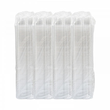 TamperGuard Snack Boxes, 3 Compartments, 6.3 x 6.3 x 2.6, Clear, Plastic, 300/Carton (SBTG3W)
