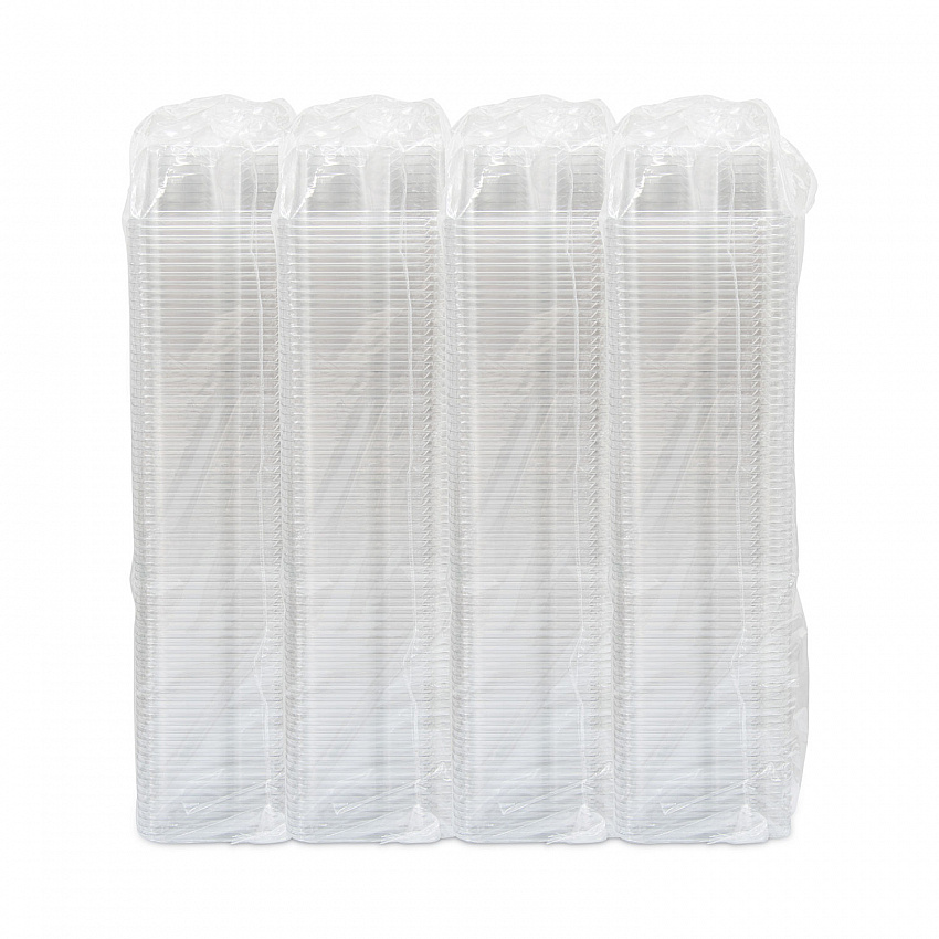 TamperGuard Snack Boxes, 3 Compartments, 6.3 x 6.3 x 2.6, Clear, Plastic, 300/Carton (SBTG3W)