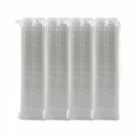 TamperGuard Snack Boxes, 4 Compartments, 6.3 x 6.3 x 2.6, Clear, Plastic, 300/Carton (SBTG4)