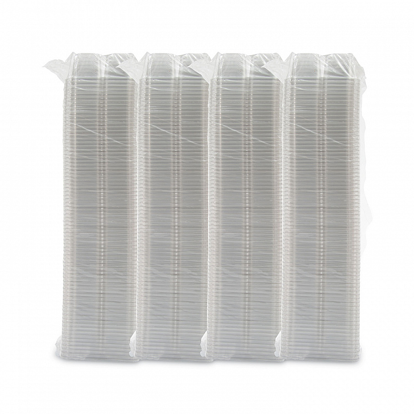 TamperGuard Snack Boxes, 4 Compartments, 6.3 x 6.3 x 2.6, Clear, Plastic, 300/Carton (SBTG4)