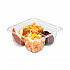 TamperGuard Snack Boxes, 4 Compartments, 6.3 x 6.3 x 2.6, Clear, Plastic, 300/Carton (SBTG4)