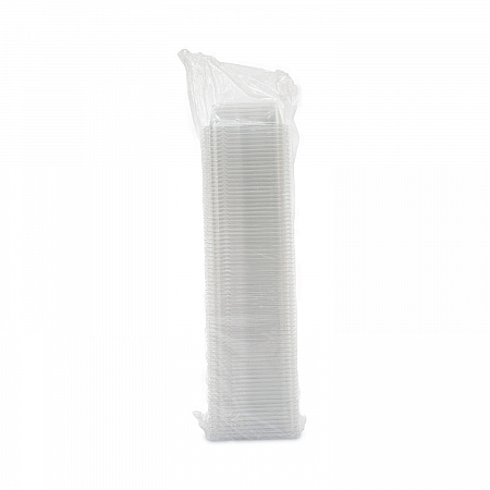 TamperGuard Snack Boxes, 2 Compartments, 6.3 x 6.3 x 2.1, Clear, Plastic, 300/Carton (SBTG2)