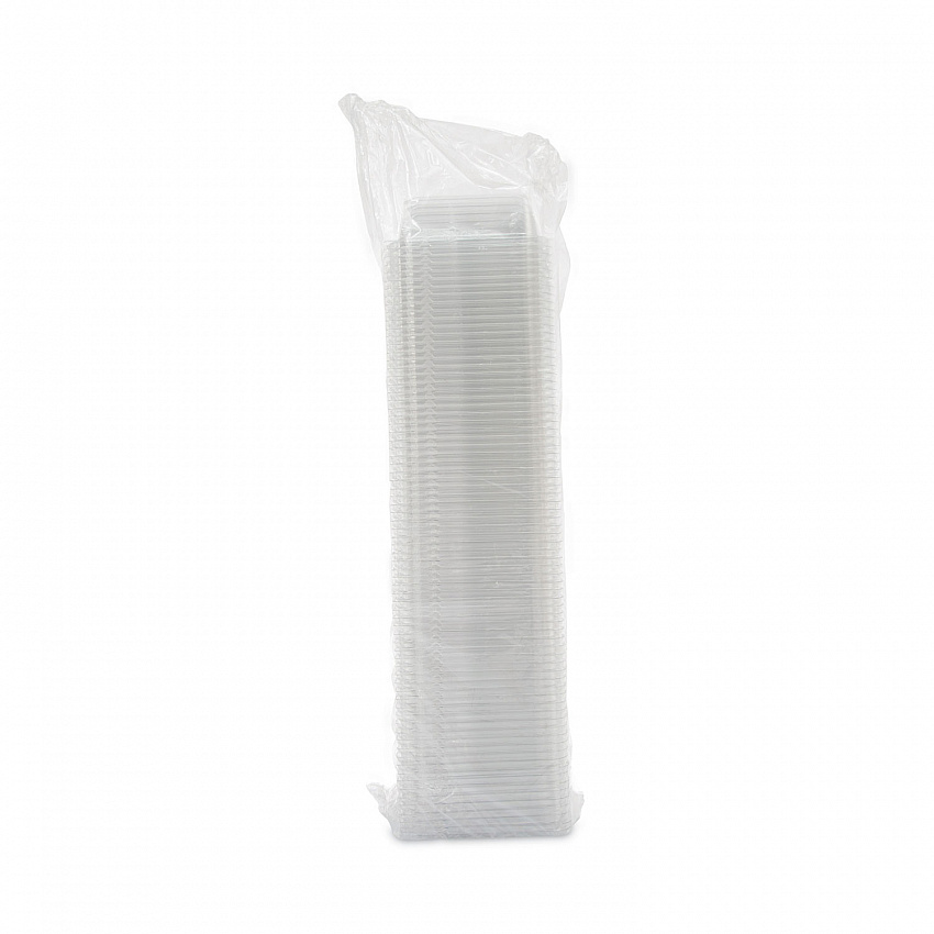 TamperGuard Snack Boxes, 2 Compartments, 6.3 x 6.3 x 2.1, Clear, Plastic, 300/Carton (SBTG2)