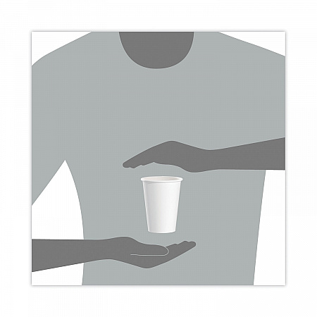 Single-Sided Poly Paper Hot Cups, 12 oz, White, 50/Bag, 20 Bags/Carton (412WN)