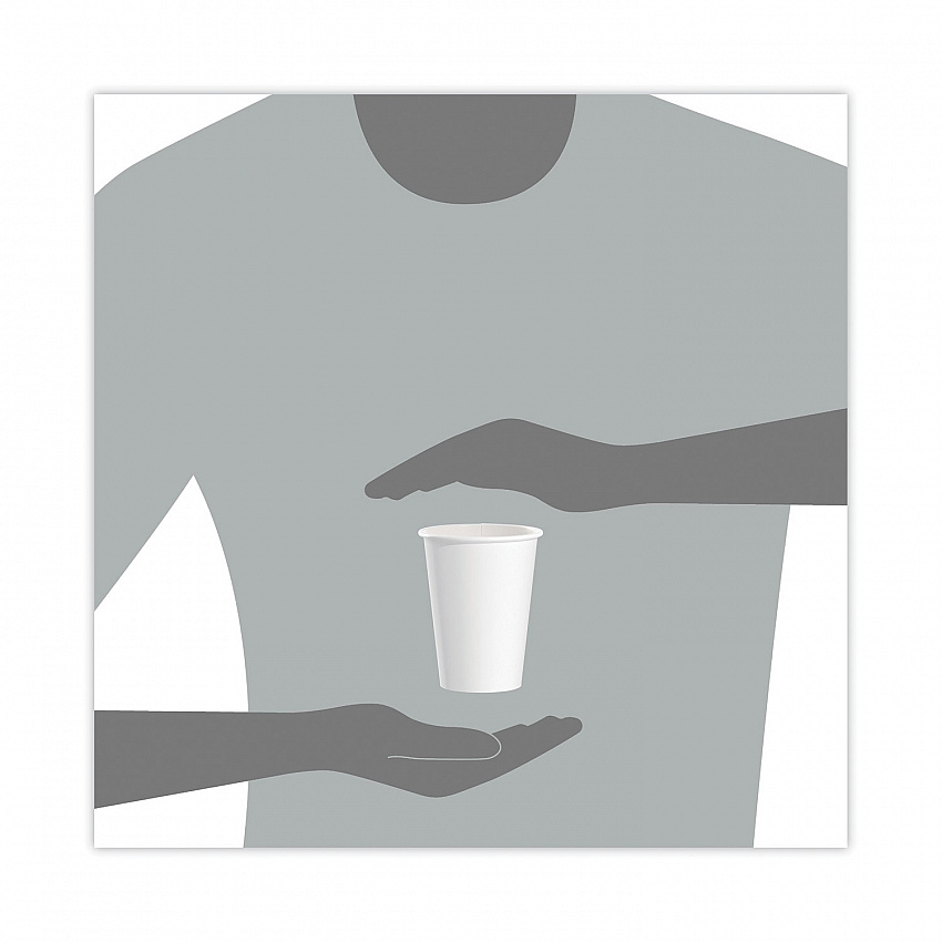Single-Sided Poly Paper Hot Cups, 12 oz, White, 50/Bag, 20 Bags/Carton (412WN)
