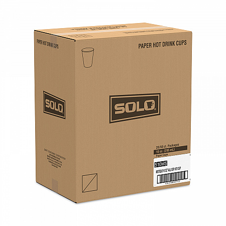 Mistique Hot Paper Cups, 10 oz, Brown, 1,000/Carton (510MS)