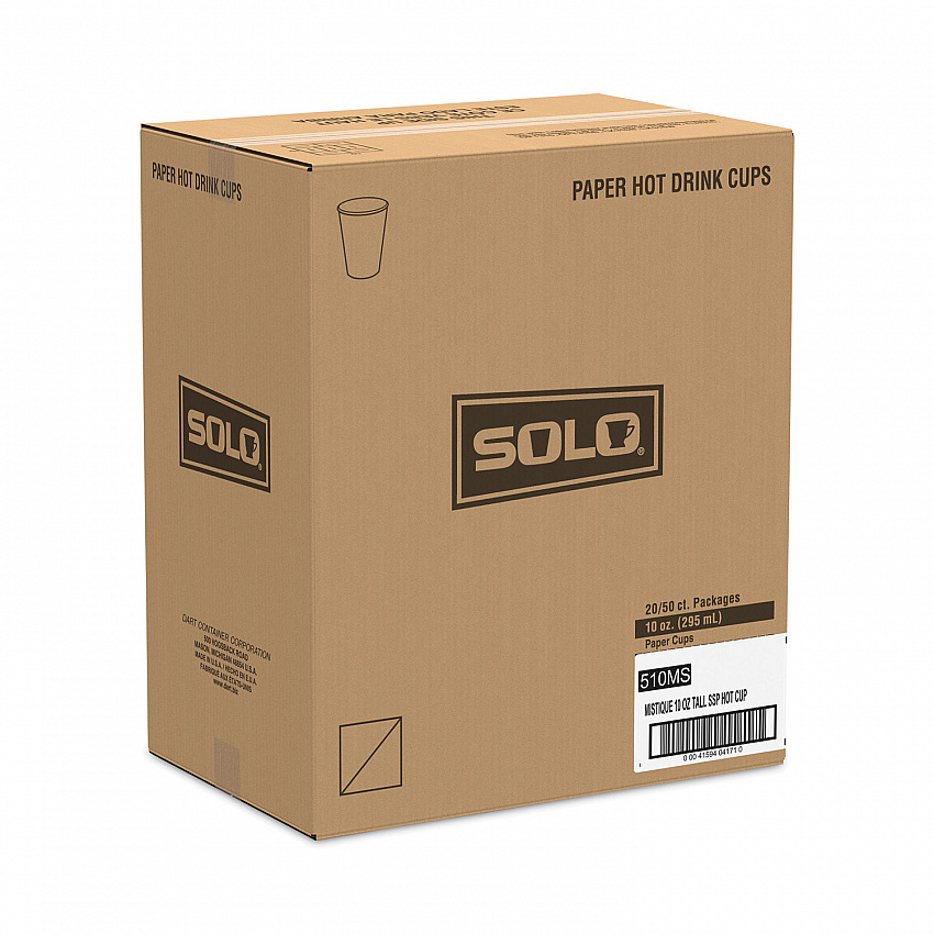 Mistique Hot Paper Cups, 10 oz, Brown, 1,000/Carton (510MS)