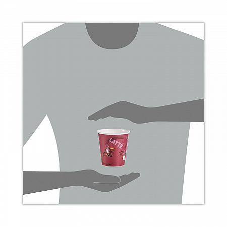 Paper Hot Drink Cups in Bistro Design, 3.54