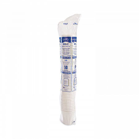 Single-Sided Poly Paper Hot Cups, 10 oz, White, 1,000/Carton (510W)