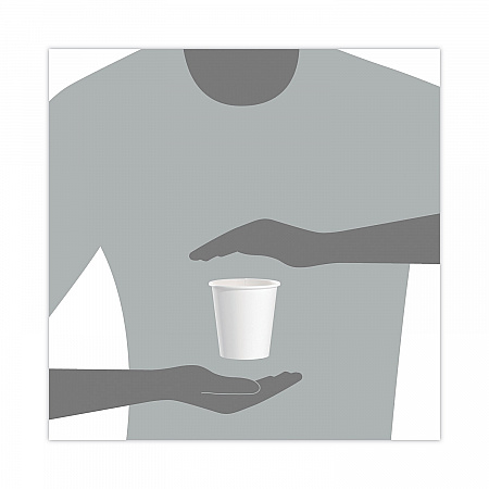 Single-Sided Poly Paper Hot Cups, 10 oz, White, 1,000/Carton (510W)
