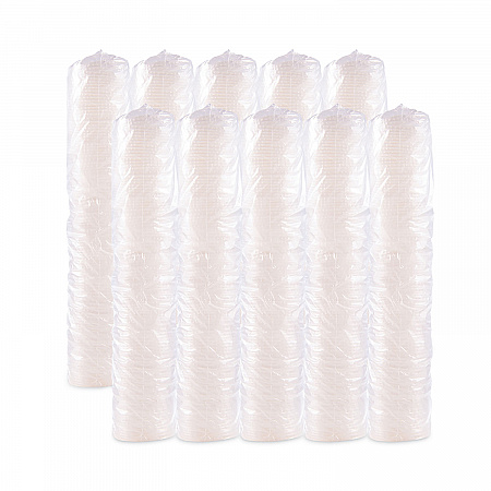 Polystyrene Plastic Flat Straw-Slot Cold Cup Lids, Identification Buttons, Fits 28 oz Cold Cups, Translucent, 960/Carton (L28BNR)