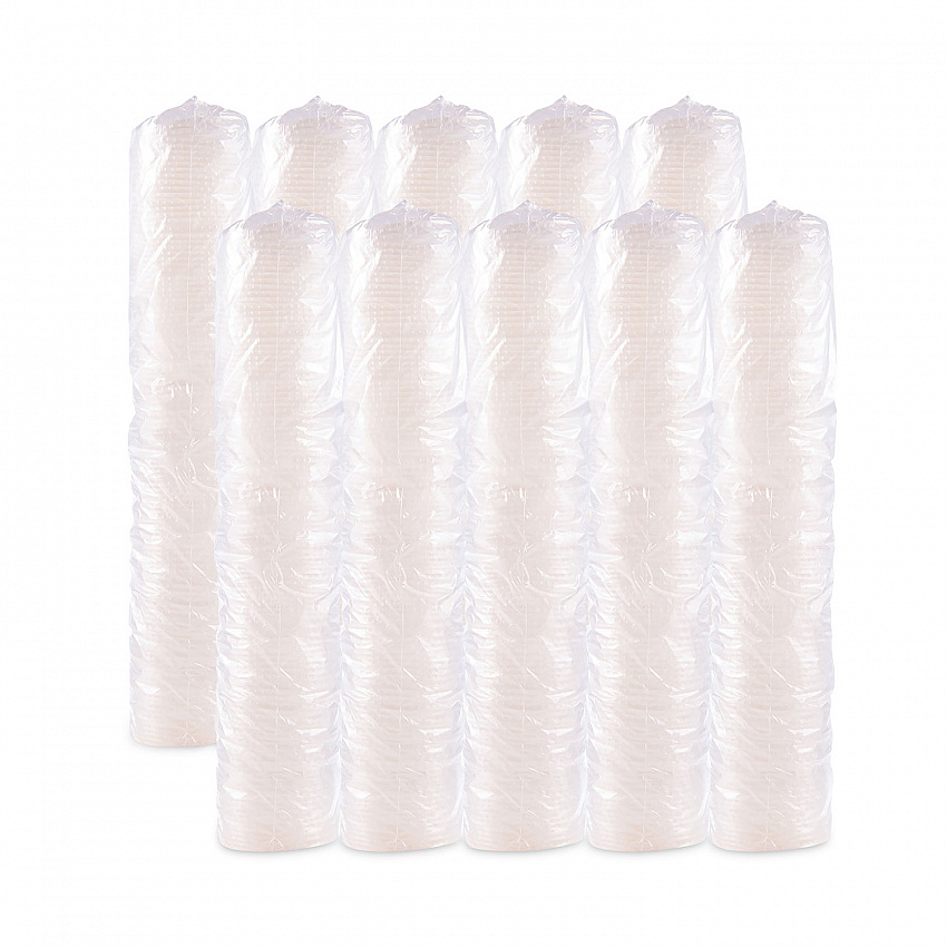 Polystyrene Plastic Flat Straw-Slot Cold Cup Lids, Identification Buttons, Fits 28 oz Cold Cups, Translucent, 960/Carton (L28BNR)