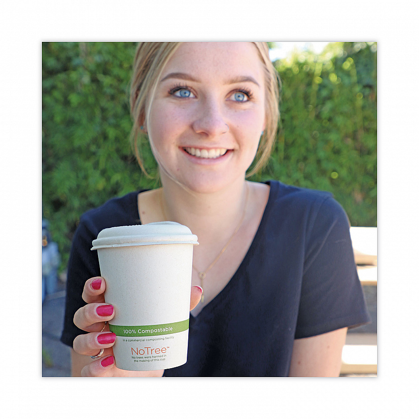 PLA Lids for Hot Cups, Fits 10 oz to 20 oz Hot Cups, Plastic, White, 1,000/Carton (CULCS12)