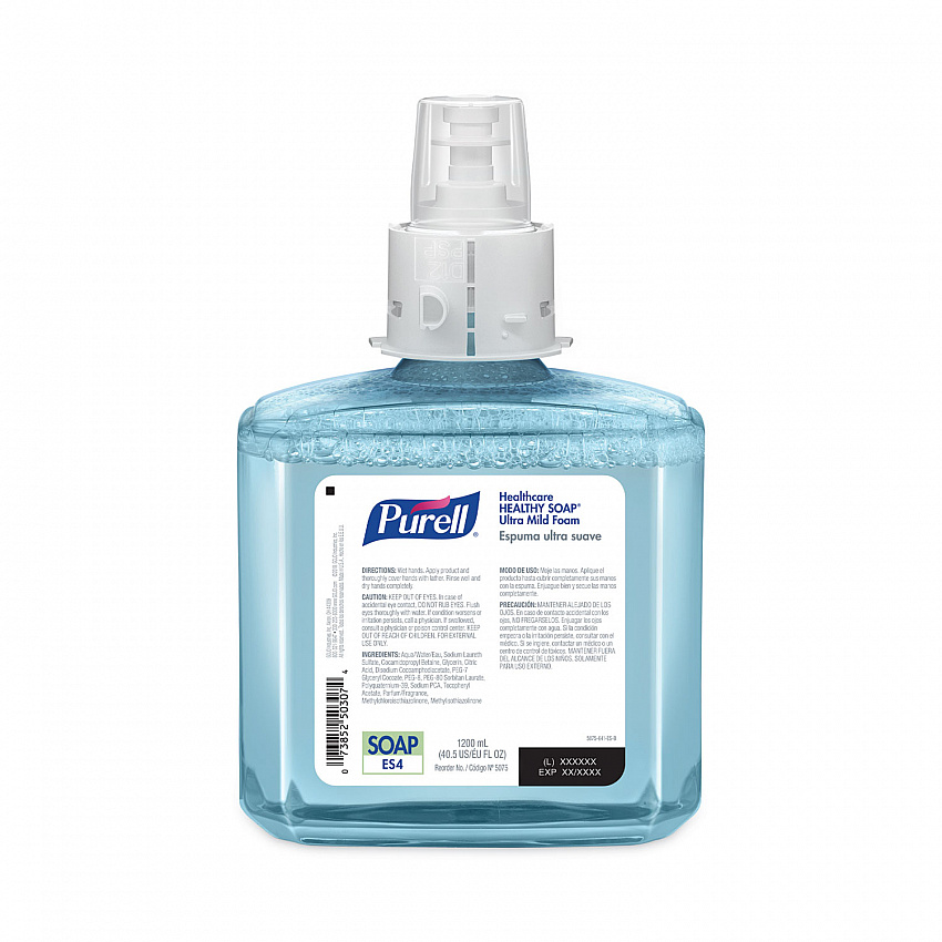 Healthcare HEALTHY SOAP Ultramild Foam Refill, For ES4 Dispensers, Clean and Fresh Scent, 1,200 mL, 2/Carton (507502)