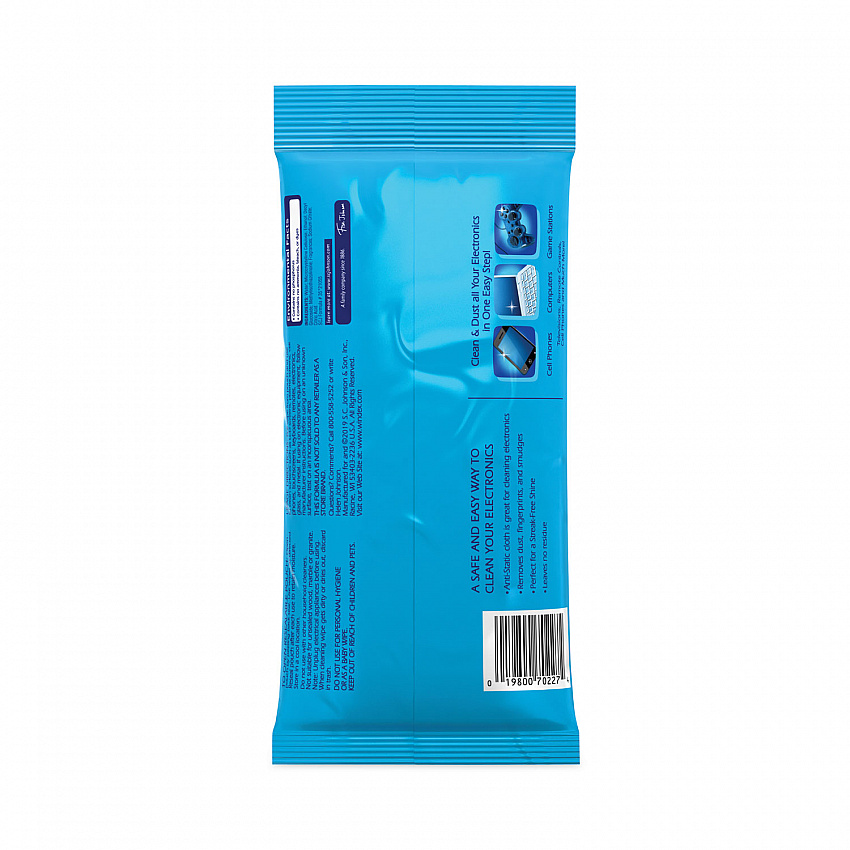 Electronics-Cleaner Wipes, 1-Ply, 7 x 10, Neutral Scent, White, 25 Wipes (319248EA)