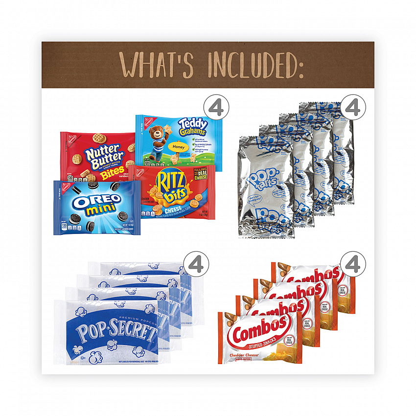 Quarantine Snack Box, 42 Assorted Snacks/Box, 5 lb Box (70000085)