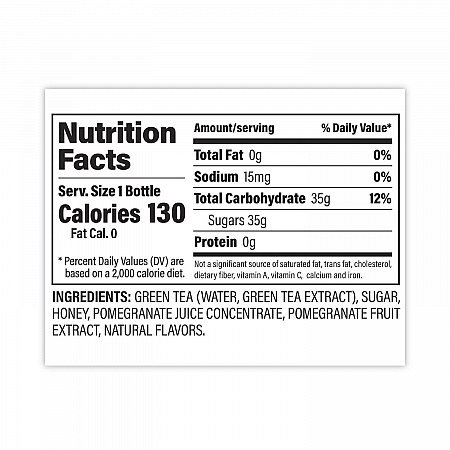 Antioxidant Super Tea, Pomegranate Honey Green Tea, 12 oz Bottles, 6/Carton (30700049)