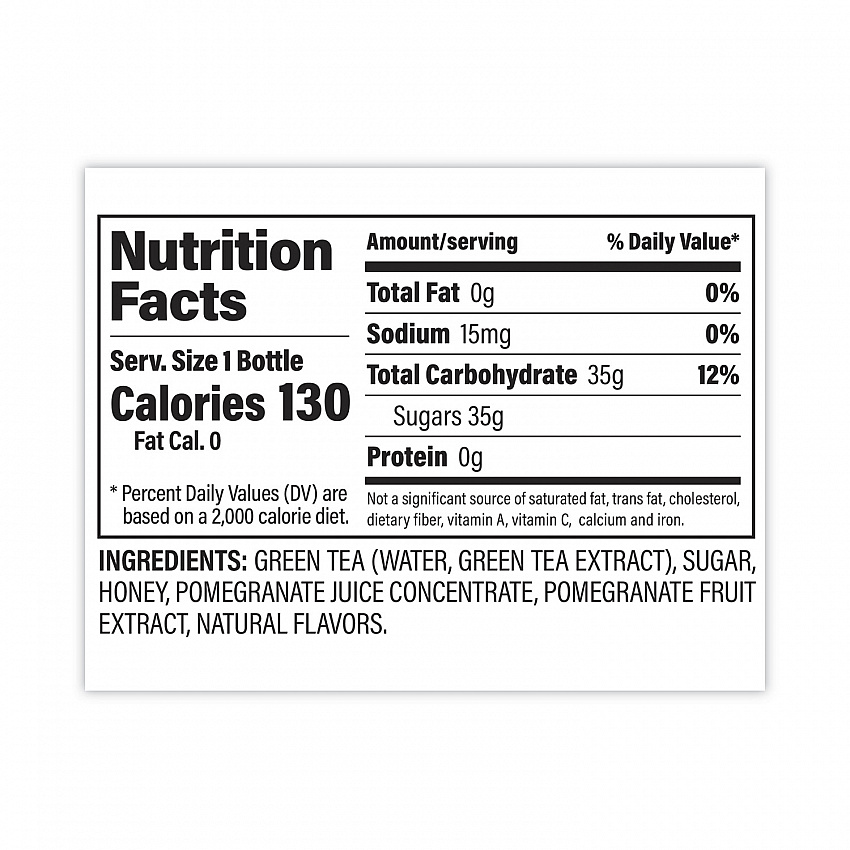 Antioxidant Super Tea, Pomegranate Honey Green Tea, 12 oz Bottles, 6/Carton (30700049)