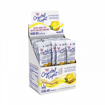 On-The-Go Sugar-Free Drink Mix, Lemonade, 0.17 oz Single-Serving Tubes, 30/Pack, 2 Packs/Carton (30700153)