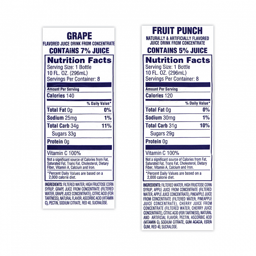Fruit Juice Variety Pack, Fruit Punch, Grape, and Orange Pineapple, 10 oz Bottles, 24/Carton (90000105)