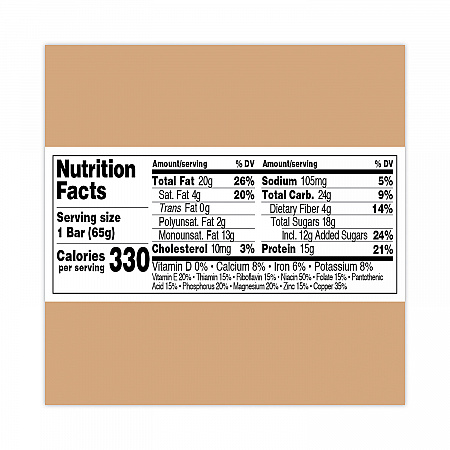 Refrigerated Protein Bar, Dark Chocolate Peanut Butter with Sea Salt, 2.3 oz Bar, 16/Carton (30700247)