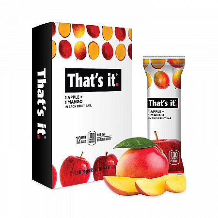 Nutrition Bar, Gluten Free Apple and Mango Fruit, 1.2 oz Bar, 12/Carton (30700257)