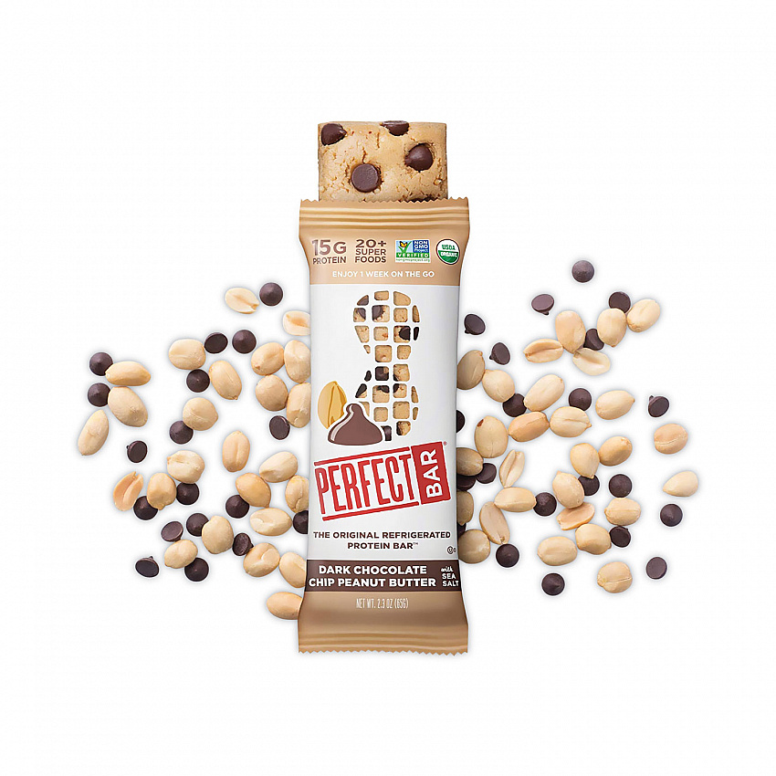 Refrigerated Protein Bar, Dark Chocolate Peanut Butter with Sea Salt, 2.3 oz Bar, 16/Carton (30700247)