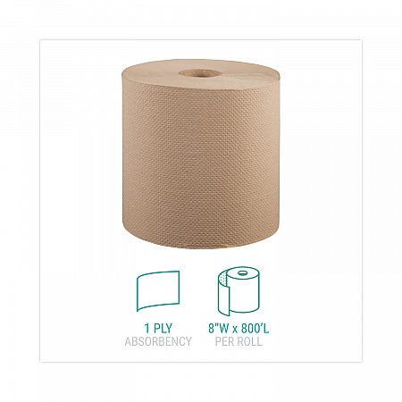 Hardwound Roll Towels, 1-Ply, 8