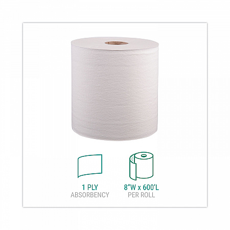 Hardwound Roll Towels, 1-Ply, 8