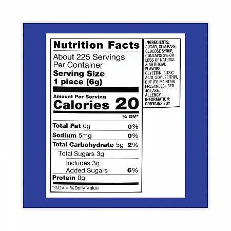 Original Bubble Gum Tub, 47.6 oz Tub, 225 Pieces (20900351)