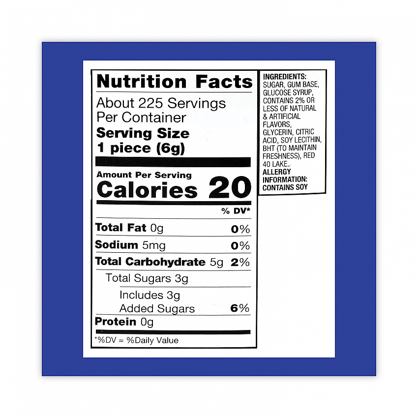 Original Bubble Gum Tub, 47.6 oz Tub, 225 Pieces (20900351)
