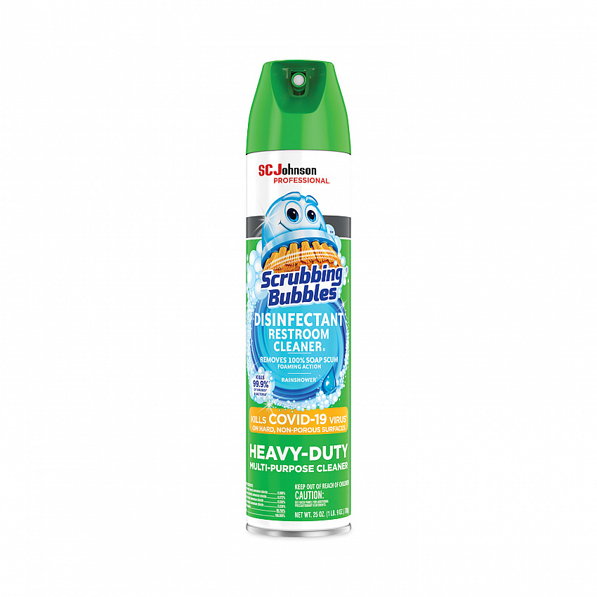 Disinfectant Restroom Cleaner II, Rain Shower Scent, 25 oz Aerosol Spray, 12/Carton (313358)