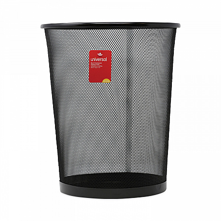 Mesh Wastebasket, 18 qt, Steel Mesh, Black (20008)