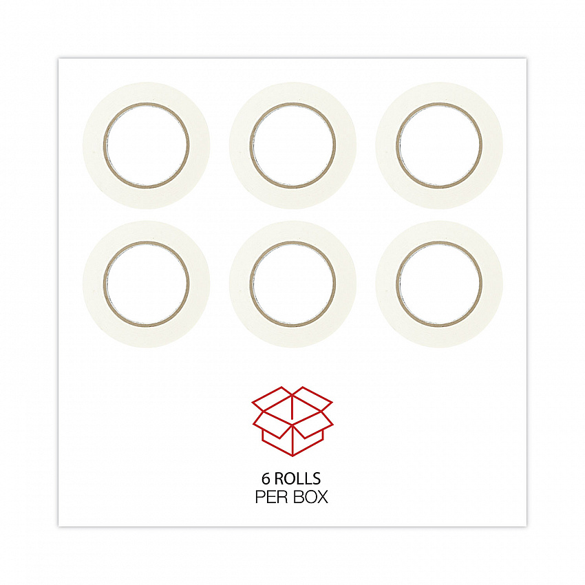 Removable General-Purpose Masking Tape, 3" Core, 18 mm x 54.8 m, Beige, 6/Pack (51334)