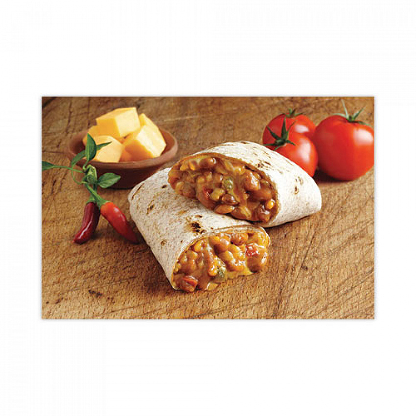 Cheddar Cheese, Bean and Rice Burrito, 6 oz Pouch, 4/Carton (90300142)