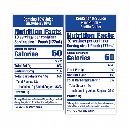 Fruit Juice Pouches Variety Pack, 6 oz, 40 Pouches/Carton (22000593)