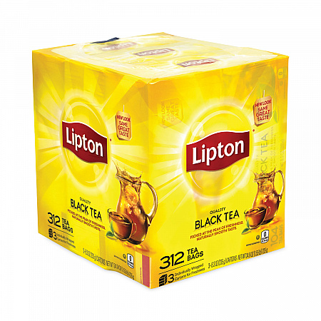 Tea Bags, Black, 0.07 oz Bags, 312 Bags/Carton (22000743)