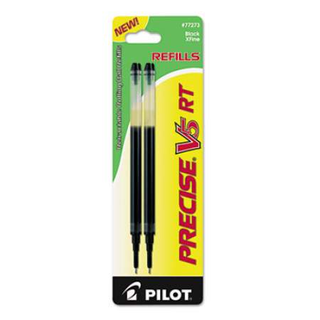 Refill for Pilot Precise V5 RT Rolling Ball, Extra-Fine Conical Tip, Black Ink, 2/Pack (77273)