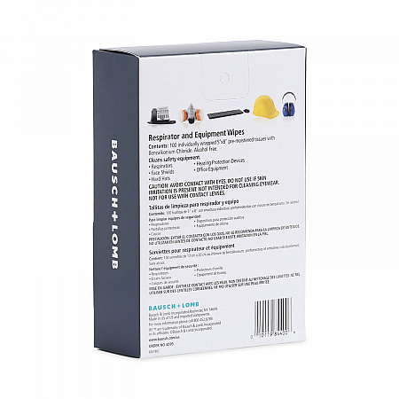 Sight Savers Respirator and Equipment Wipes, Cloth, 5 x 8, Unscented, White, 100/Box (8595)