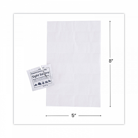 Sight Savers Respirator and Equipment Wipes, Cloth, 5 x 8, Unscented, White, 100/Box (8595)