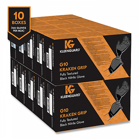 G10 Kraken Grip Nitrile Gloves, Small, 6 mil Thick, 9.5